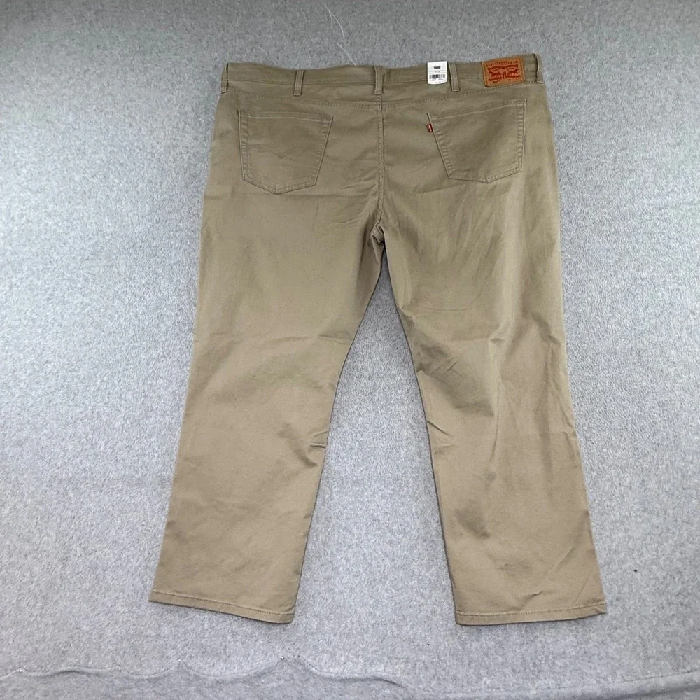 Levi's 541 Athletic Taper Pants Mens 52x30 Khaki Tan Stretch Denim Jeans